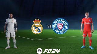 EA Sports FC24, Real Madrid vs Holstein Kiel, Santiago Bernabeu stadium, samtimrom cup,