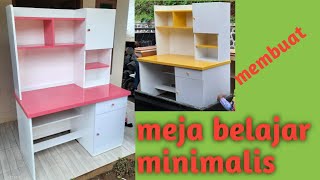 Membuat meja belajar minimalis hpl