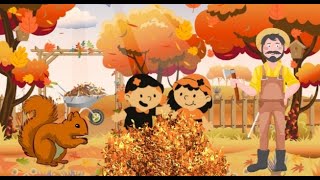 Jumping joyful on the autumn|nursery rhymes|kids poem station