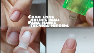 Como hacer una extensión de polygel para hacer tecnica hibrida usando moldes dual ?