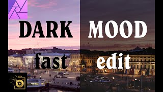 Dark mood processing panorama of Helsinki from evening to night |  #shorts