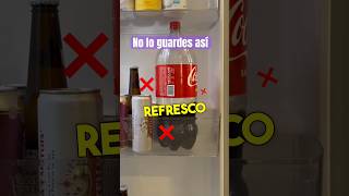 No guardes tu refresco así #hacks #trucos #refrescos #refrigeradores #cocina #shorts