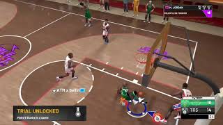 NBA 2k19 Michael Jordan jumps over someone and dunks!