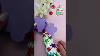 How to make a Cute teddy bear with purple Glitter Eva foam #art #drawing #craft #trending #tutorial