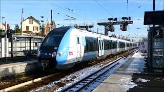 {RER C & Transilien H} Spot hivernal en gare d'Ermont-Eaubonne avec neige