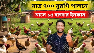 মাত্র ৭০০ মুরগি পালনে মাসে ১৫ হাজার টাকা ইনকাম।