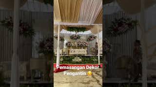 Pemasangan Dekorasi Pengantin Buat Besok #shorts