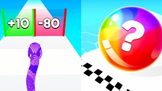 Epic Ball Run 2048 vs Snake Run Race 3D / Satisfying Mobile Gameplay All Levels...