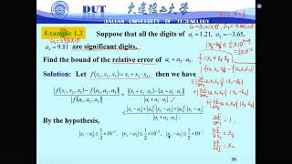 1.2 Error analysis for function values - part 2 | Matrix and Numerical Analysis