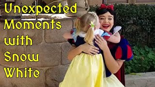 Adorable Moment With Snow White at EPCOT Walt Disney World