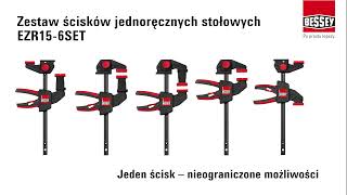 BESSEY Zestaw ścisków jednoręcznych stołowych EZR15 6 SET  PL