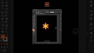 How you can create a flower from a polygon tool.👍#illustrator #shorts