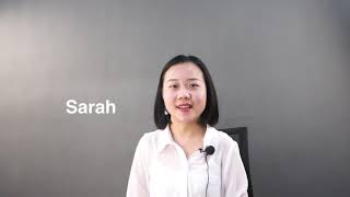 Sarah's self-introduction, sales from Igingle