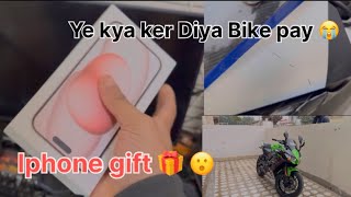 New bike pe scratch mar dia 😥 / mummy ko kia Iphone 15 gift 🎁 / daily vlog