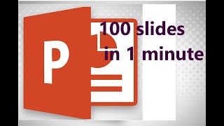 Create a PPT presentation of more than 100 Slides in 1 minute | PowerPoint Presentation in 1 Minute