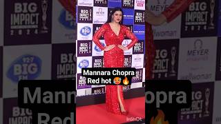 Mannara Chopra Red Hot Look Big Impact Award 🥵🔥❤️#shortvideo #ytshorts #shorta #mannara