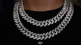 18mm Iced Out Diamond Flower Set Cuban Link -  SKRT®️