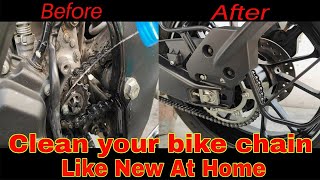 How To Clean Bike Chain At Home | R15 V3 Chain Cleaning#motorcycle#chain#chain clean #chain lube