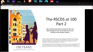 The RSCDS at 100 Part 2