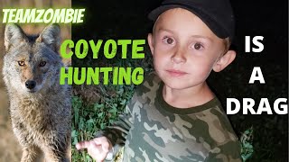 Coyote hunting with Gunner "what a drag"