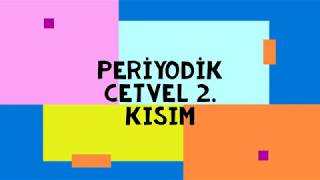 PERİYODİK SİSTEM 2  KISIM