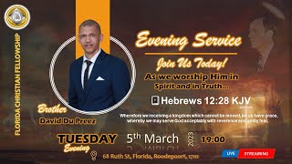 Tuesday 5th March 2024 | Brother: David Du Preez