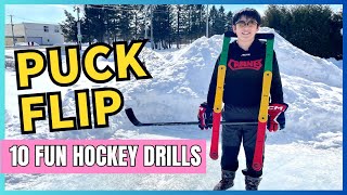 10 Hockey Puck Flipping Drills for Advanced Players