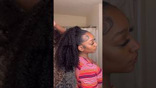 STYLING MY AFRO CURLY VPART WIG FROM VSHOW HAIR #vpartwig #afro #fypシ #naturalhair