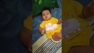 Cute Baby Rolling On The Bed