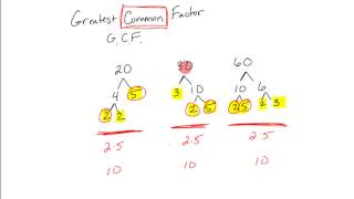 GCF - Greatest Common Factor