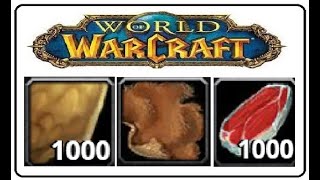 World of Warcraft - Farmear Cuero Grueso, Pellejo Grueso y Carne de Lobo Rojo