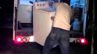 Loading a washer without a ramp