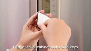 Upgraded Child Safety Lock Refrigerator Lock for Kids Mini Fridge Lock with Key