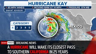 A hurricane will make its closest pass to Southern California in 25 years