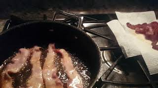 Bacon cooking in Slow Motion (1/8th Speed)