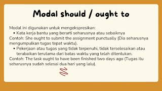 Belajar Definisi dan Macam Macam "MODALS" dalam Bahasa Inggris #belajarbahasainggris #belajaronline