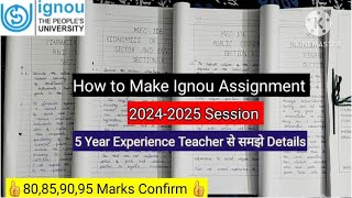 ignou assignment kaise banaye 2024-2025 | How to make  ignou handwritten assignment 2024-2025 |