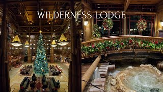 Disney's Wilderness Lodge Whispering Canyon and Christmas Decorations