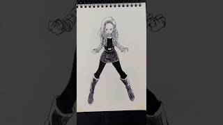 Speed drawingStickman to  Android 18 😳 #shorts #anime #art #dragonballz