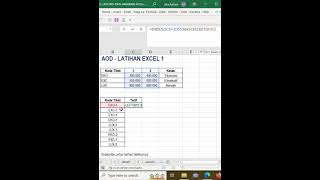 Latihan excel INDEX MATCH LEFT RIGHT VALUE  #tipsexcel #exceltutorial #belajarexcel