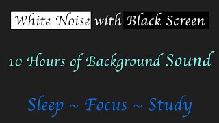 Sound of Flowing Water for Sleeping | White Noise Black Screen | Rest, Meditation, Focus | 10 Hours