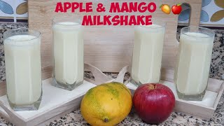 Apple & Mango Milkshake.Try once with this combination.Sure you will like it.Summer Refreshing Drink