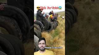 100 Tires vs Mountain! Challange 😸🙉🔥 #youtubeshorts #shorts #viralshort