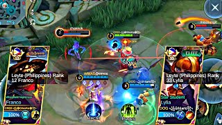 LEYTE NO.12 FRANCO MEET LEYTE NO.33 LYLIA😱 (DESTINY??)😅 - MOBILE LEGENDS BANG BANG