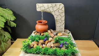 Amazing beautiful awesome waterfall fountain water fountain making at home