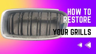 How to restore your front grills...BMW grills corrosion gone in minutes...