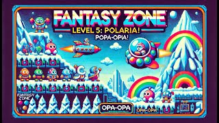 Fantasy Zone Arcade: Braving the Cold in Polaria! ❄️ Stage 5 Adventure