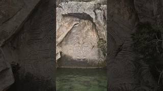 lake Taupo rock carving #travel #newzealand #nature #shorts