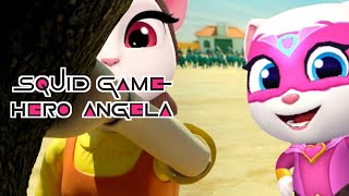 SQUID GAME HERO ANGELA VS SQUID DOLL - My Talking Tom Friends - Talking Tom Hero Dash 020624 #1