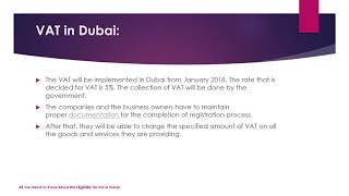 All You Need To Know About the Eligibility for Vat in Dubai